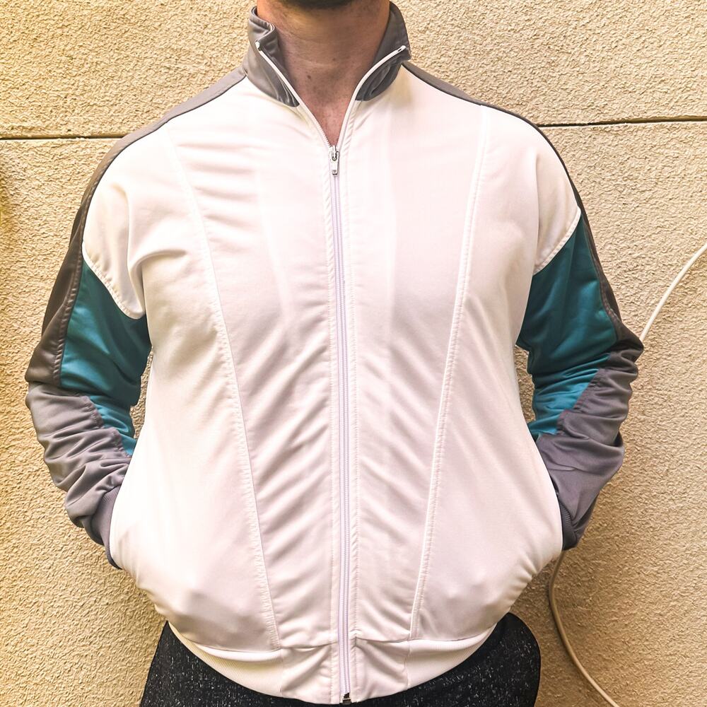VINTAGE NIKE Tracksuit Bomber Jacket Colorblock White Grey …